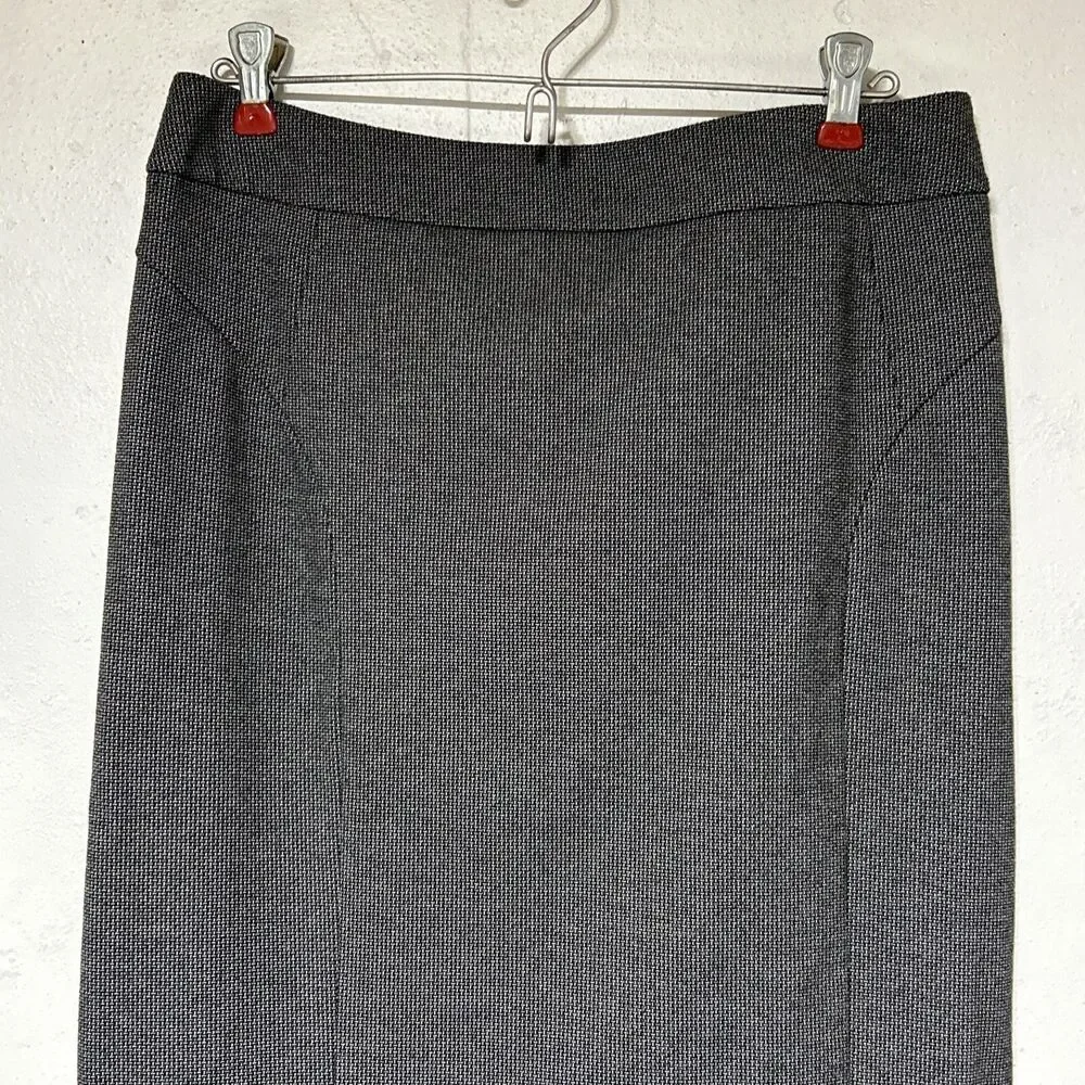 New York & Company Stretch Womens Skirt Sz. 8 Gray Business Casual Zipper Back